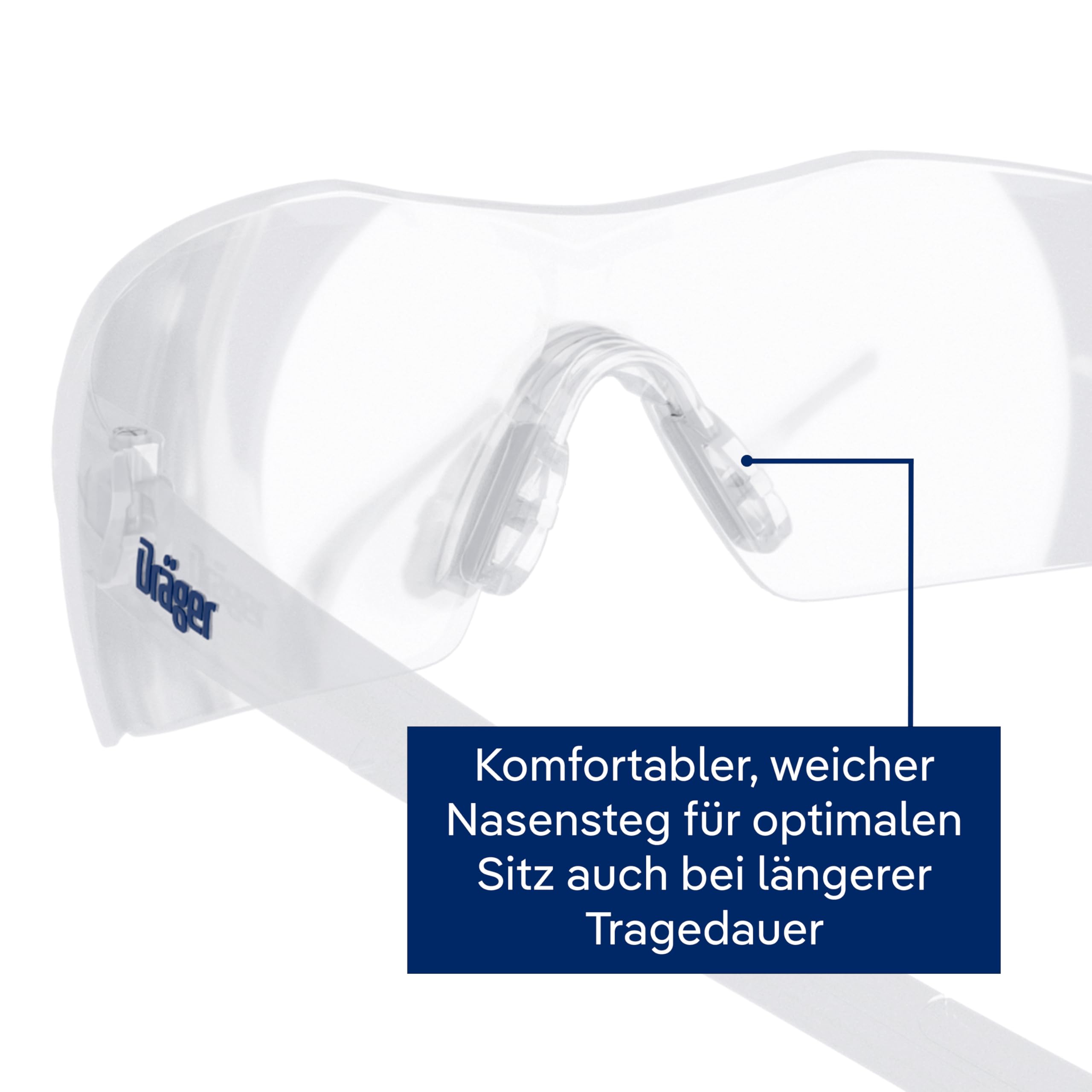 Dräger Schutzbrille X-pect 8320 | Leichte Sicherheitsbrille mit großem Sichtfeld | Für Baustelle, Werkstatt, Fahrrad-Fahren, Joggen | Klar, Kratzfest und beschlagfrei | 1 St. Oder 10 St.