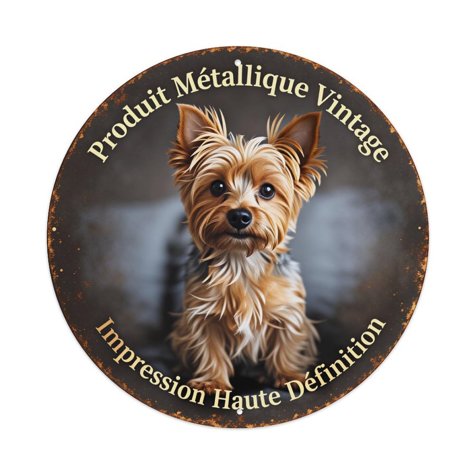 Yorkshire Terrier Vintage Metal Print Tin Sign Vintage Style Home Bar Garden Wall Plaque Decor Metal Poster 8x12 Inch