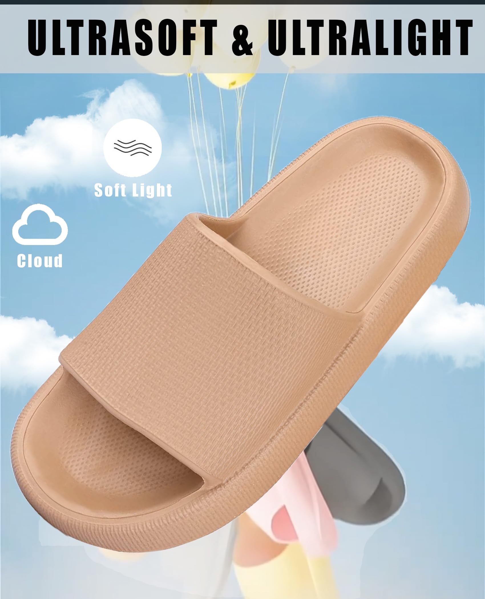 Donpapa Ciabatte Casa Donna Estive Pantofole Nuvola Uomo Originali Piscina Slides Gomma Cuscino Doccia Sandali Antiscivolo Scarpe da casa