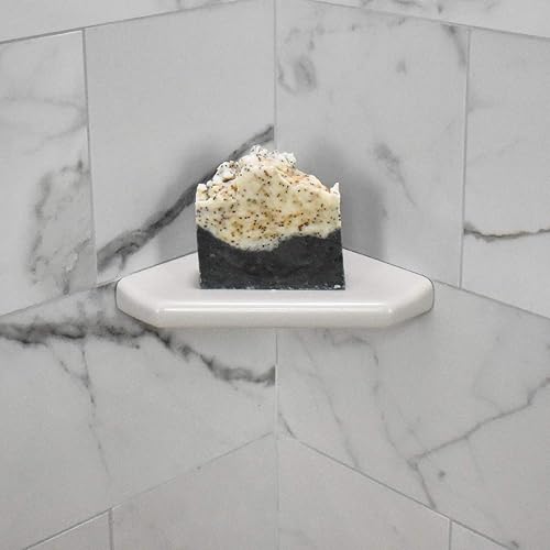 Miniatura 4 de Questech Decor - Jabonera de ducha, tapada para una nueva construcción, estante de ducha esquinero para paredes de ducha con azulejos, organizador