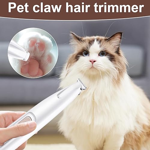Dog Paw Trimmer,2025 Upgrades Dog Paw Trimmer with LED Light,18 mm Widen Blade, 35 dB Low Noise,Rechargeable Pet Electric Hair Clipper for Dogs and Cats,1pc(1pc)