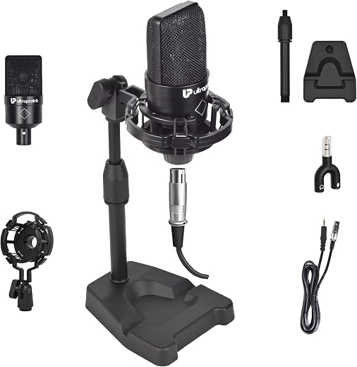 ULTRAPROLINK Wired Condenser Mic|for YouTube Recording,Podcast Microphone,for Gaming,Studio,Vlogging,Voice Over,Streaming...