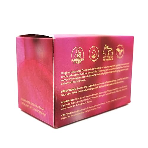 Miniatura 7 de ROXIE'SBRAND Barras de jabón eliminadoras de manchas oscuras de ácido kójico con vitamina C, retinol, cúrcuma, complejo japonés original infundido