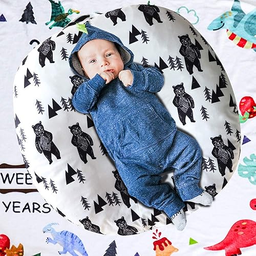 Miniatura 4 de Funda para tumbona de bebé, funda de tumbona para recién nacido, para niños, ajuste ceñido, funda extraíble para bebé, animal transpirable y