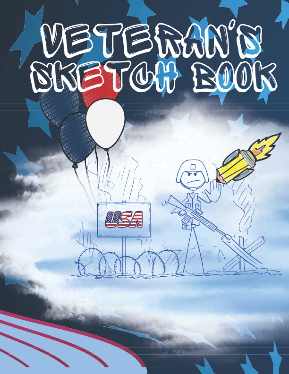 Veteran's Sketch Book: Drawing, Writing, Painting, Sketching for Kids