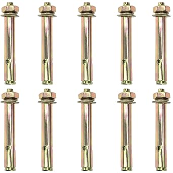 10 PCS M10 Heavy Duty Expansion Bolts,Wall Anchor Bolts (100mm)