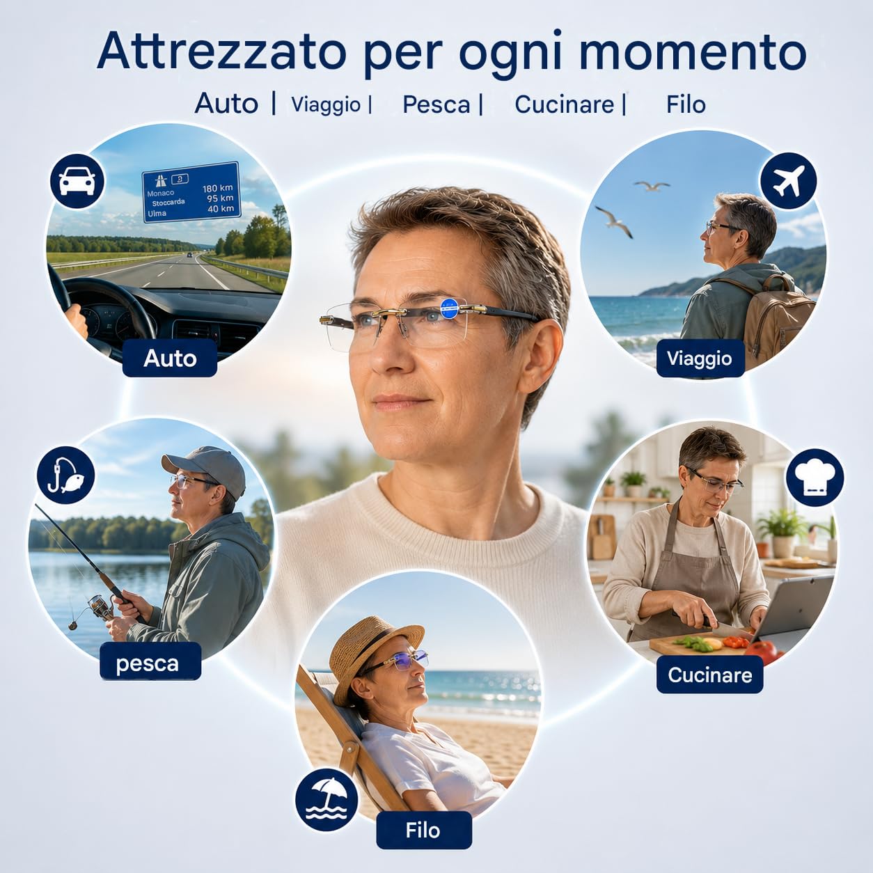 Occhiali autoregolanti da vista con messa a fuoco automatica – Occhiali Autofocus e Autoregolanti – Occhialia Messa a Fuoco Adattiva con Cristalli Liquidi,per Uomini e Donne (2 pc,2X)
