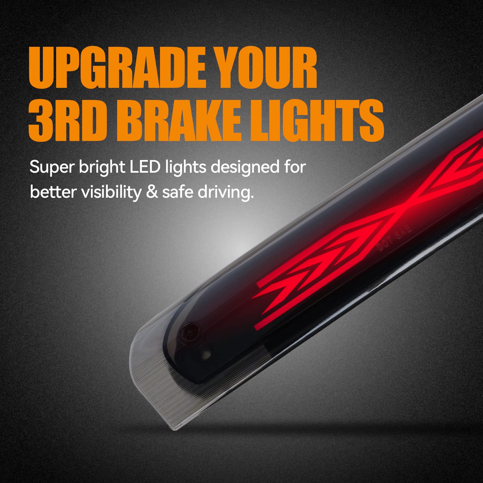 CROSSDESIGN LED 3rd Brake Light Stop Cargo Lamp Fit For Dodge Ram 1500 2009 2017 Dodge Ram 2500 3500 2010 2017 55372082ad 55372082ac
