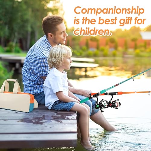 Miniatura 6 de Fishing Rod Reel Combo Telescopic Fishing Pole Spinning Reel with Baits Hooks Storage Bag Compact Collapsible Fishing Pole Starter Kit for Kids