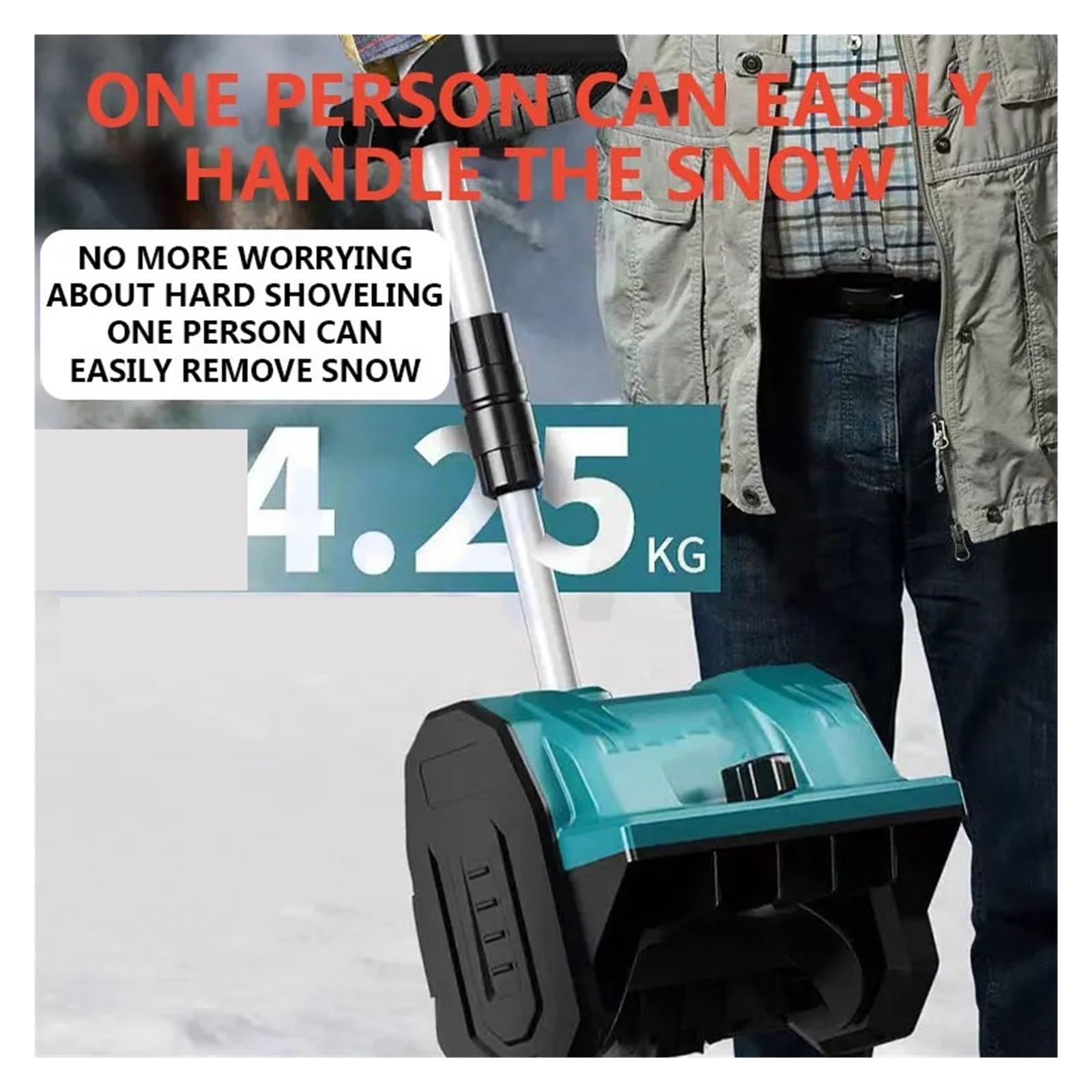 Mały Pług Do Śniegu, Ręczny, Litowo-elektryczny, Zamiatarka, Akumulatorowy, Składany, Chowany, Bezprzewodowy, Odśnieżania Dróg(Brushless)