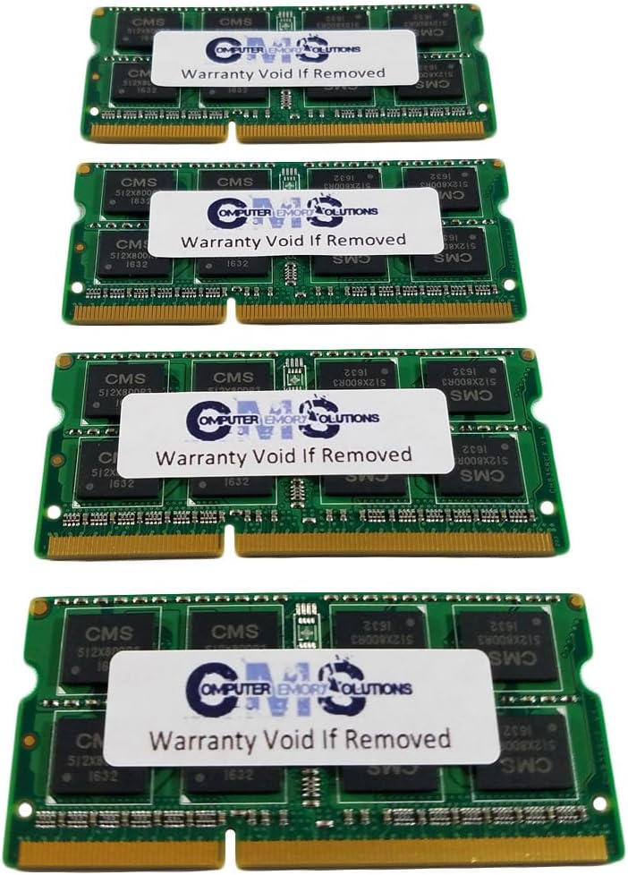 CMS 32GB (4X8GB) DDR3 12800 1600MHz Non ECC SODIMM Memory Ram Upgrade Compatible with Apple® iMac Core I5 3.2 27-Inch (Late 2013) Me088Ll/A - A6