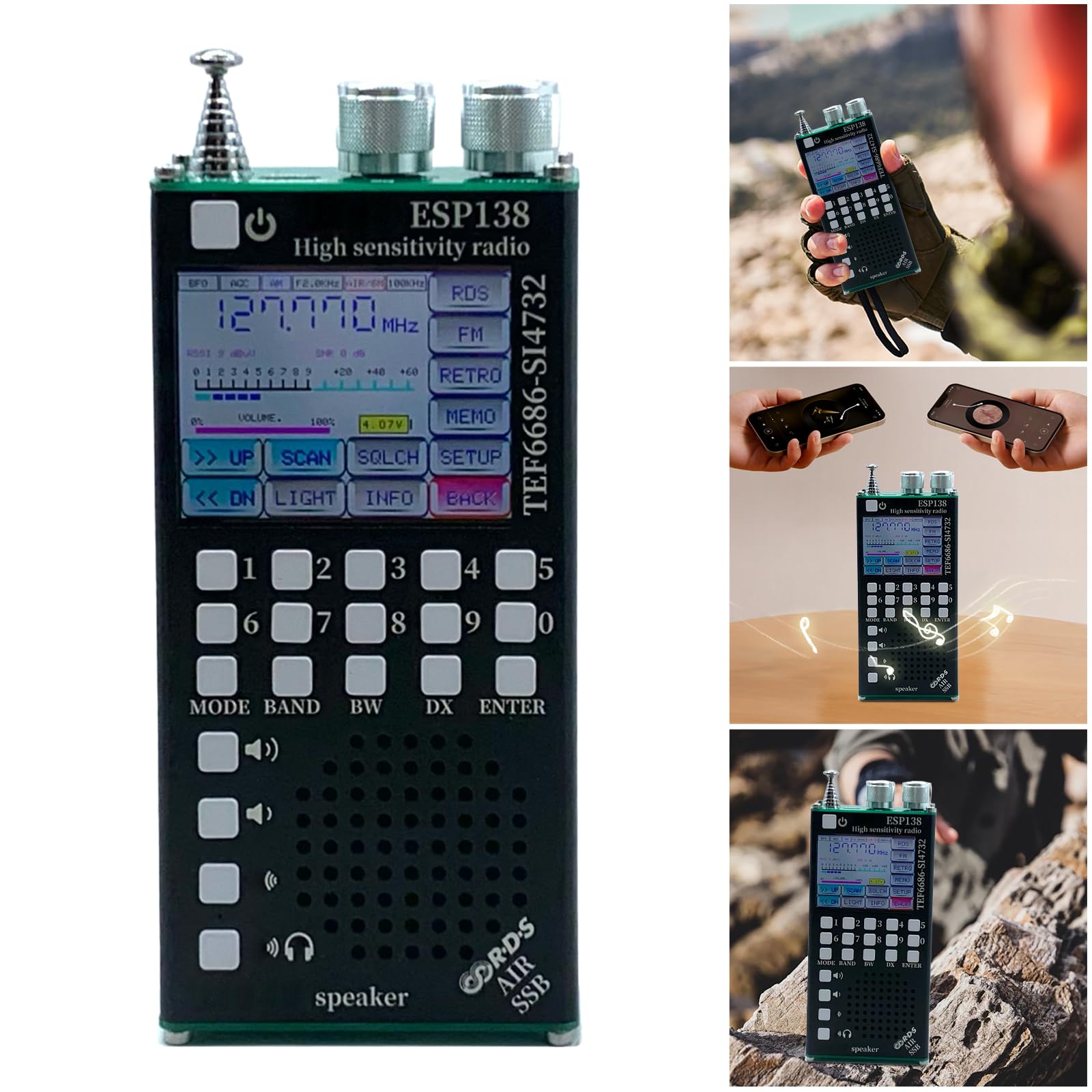 Ricevitore radio portatile TEF6686 BT RDS nero
