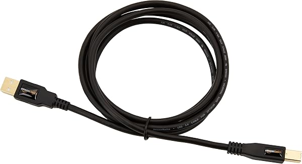 AmazonBasics USB-Kabel, USB-A auf USB-B-Stecker, USB 2.0, Anschlüsse vergoldet, 1.8 m, für Drucker - 4