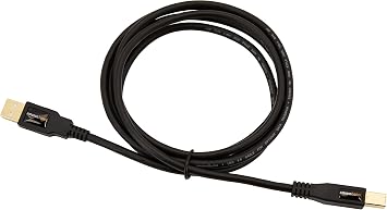 Amazon Basics USB 2.0 Cable, USB-A to USB-B, for Printer or External Hard Drive, Connect to Computer/Laptop/PC, 480 Mbps Transfer Speed, Gold-Plated Connectors, 6 Foot, Black