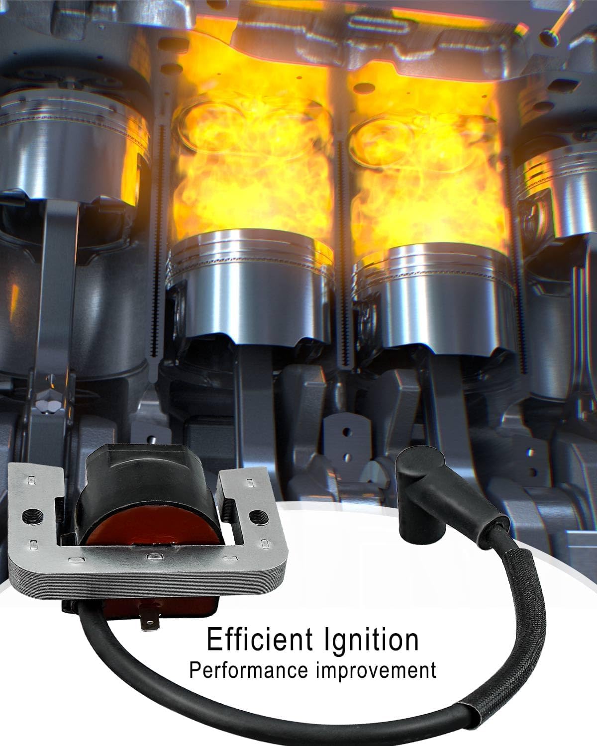 25 584 15-S Ignition Coil Fit for Kohler CH740 CH750 CV740 CV750 Series Engine, Ignition Module Replace 25-584-15-S 25584105-S 25 584 105-S, 2 Pack