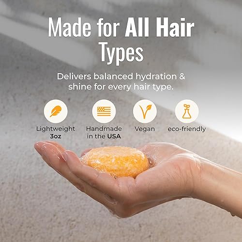 Miniatura 6 de Sunshine - Barra de champú, limpiador de cabello sólido vegano con mango, naranja, piña y vainilla, para todo tipo de cabello, cero residuos, apto