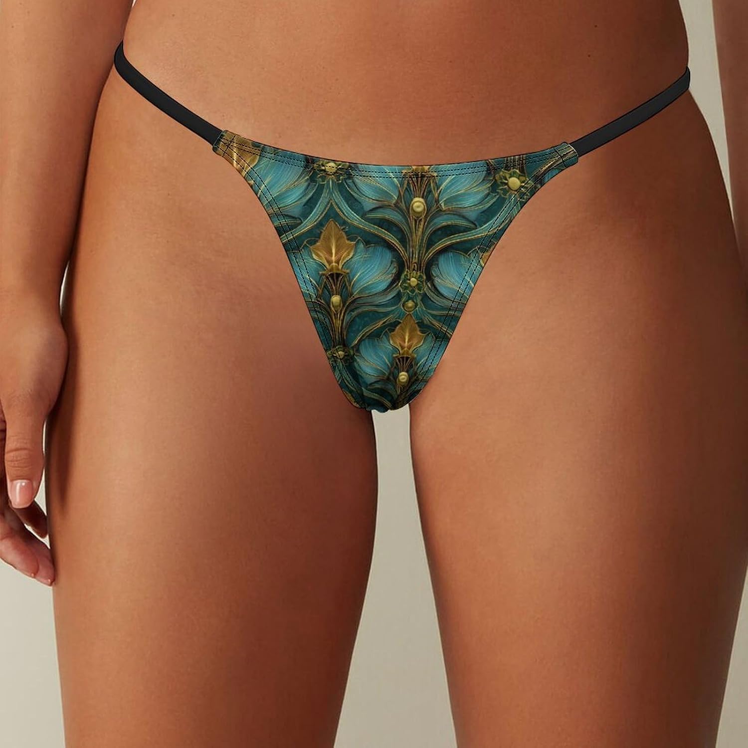 Decorative Pattern Sexy G String Thongs for Women Underwear | Seamless Panties Lingerie Breathable Low Rise No Show