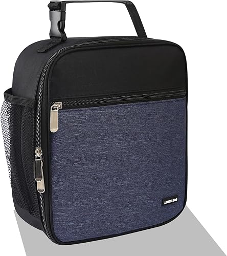 Miniatura 13 de Lonchera para hombres y mujeres, lonchera aislada, para el trabajo, picnic, viajes (gris)