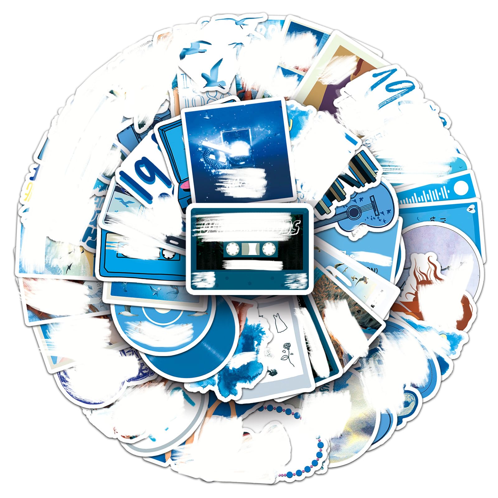 50PCS Pegatinasde Cantante de Estrella Pop,Aesthetic Impermeables Graffiti Pegatinas de vinilo, Stickers Musicales para botellas de agua, laptop, guitarra, monopatín,para Adultos, Adolescentes