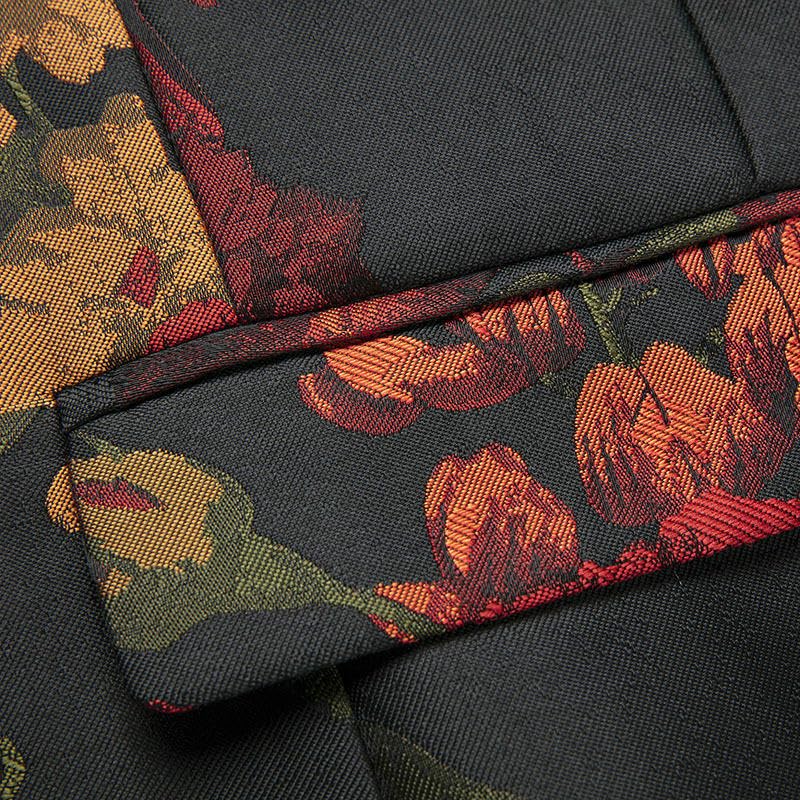 Veste blazer coréen ajusté coupe premium un bouton - 3