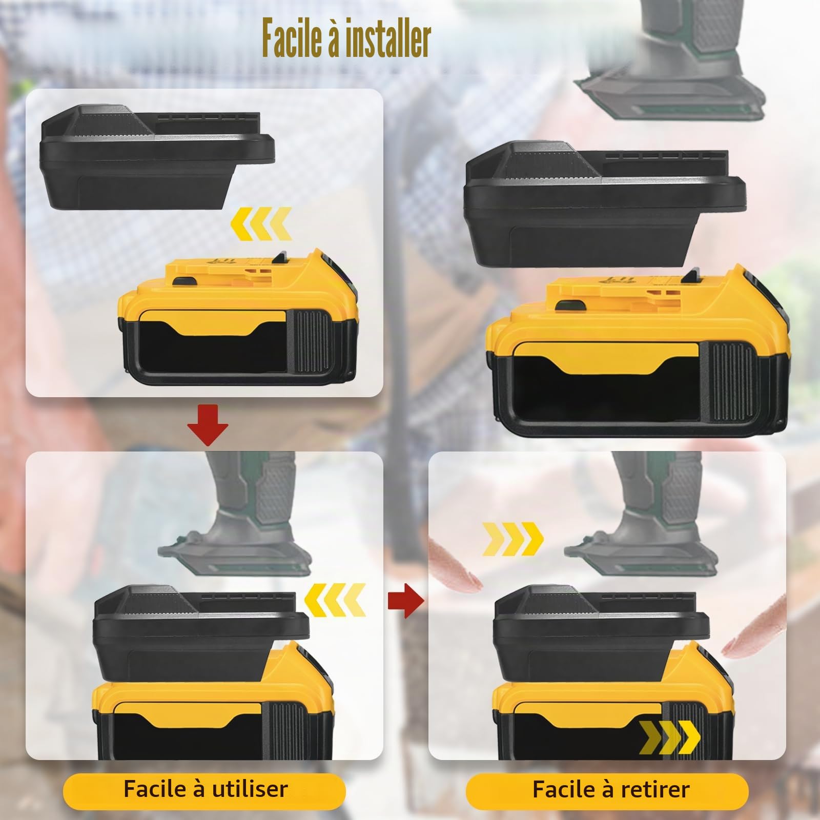 Adaptateur de batterie pour Milwaukee 18 V pour Dewalt 20 V Convert vers batterie Parkside 20 V