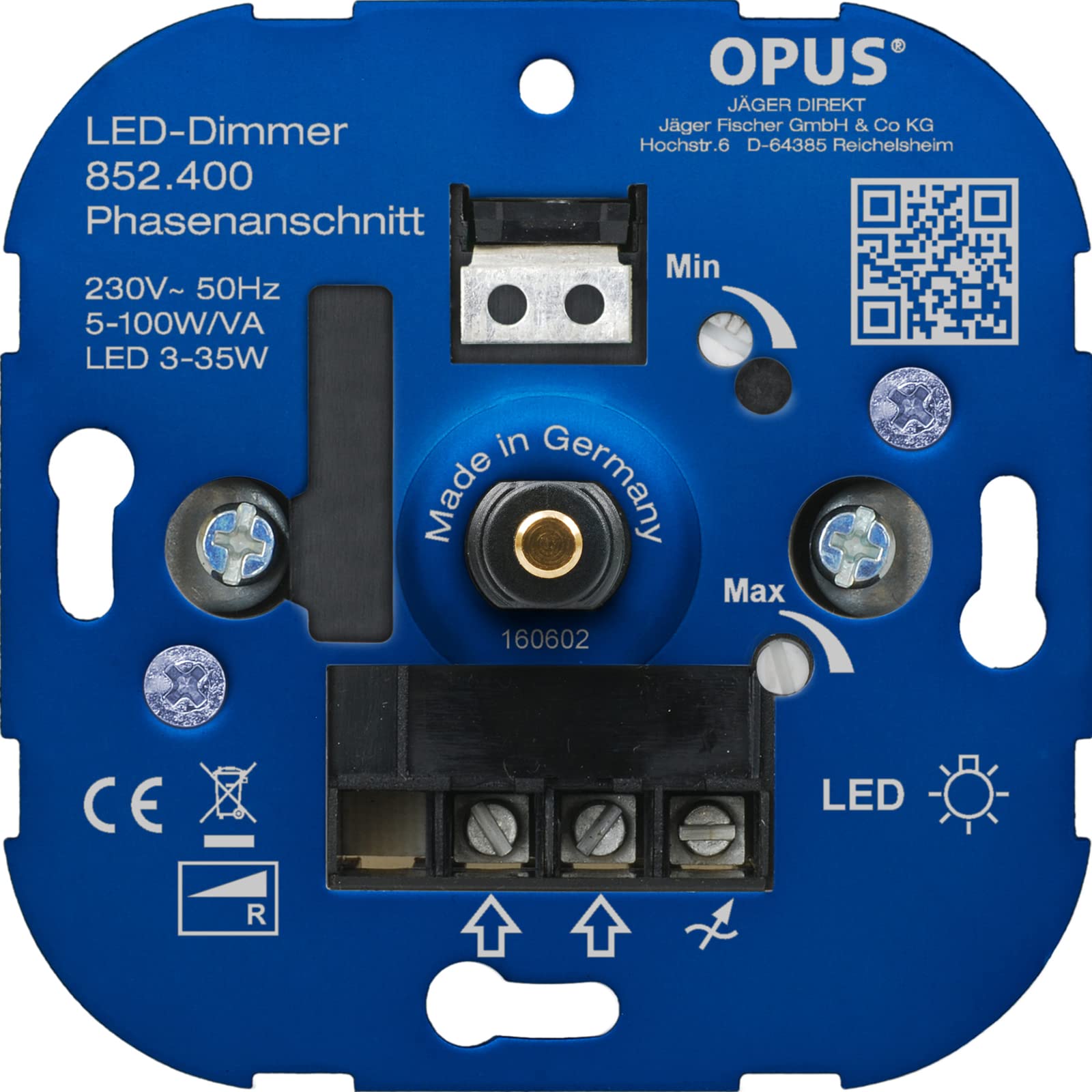 OPUS® Variateur d'intensité à découpage de phase rotatif, 5-100 VA/LED 3-35 W