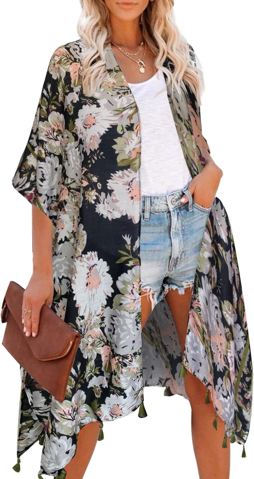 Moss RoseWomen Summer Bikini Kimono Bathing Suit Cover Ups for Swimwear