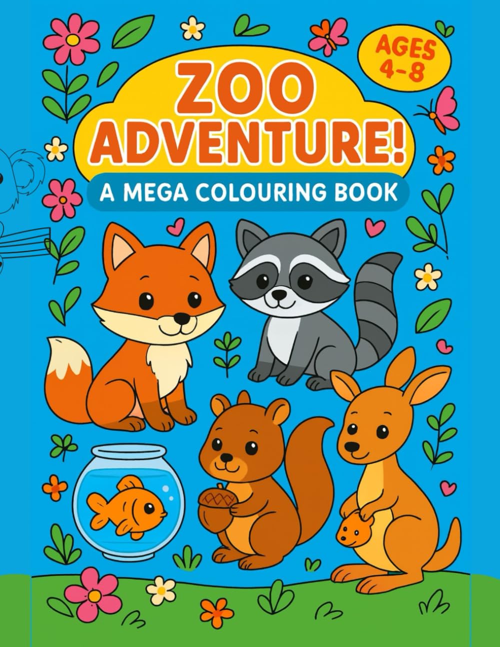 Zoo Adventure! A Mega Colouring Book: A Huge Collection of Fun Pages for Children Ages 4 and Up