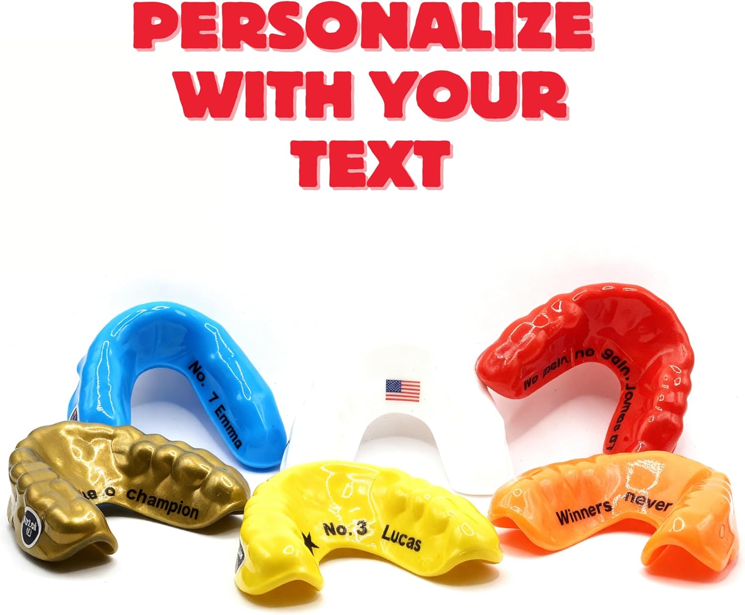 Custom Sports Mouthguard – Handcrafted, Multi-Layer High-Impact Protection, Personalized Name/Number, for Boxing, MMA, Muay Thai, Kickboxing, Football, Basketball-Black