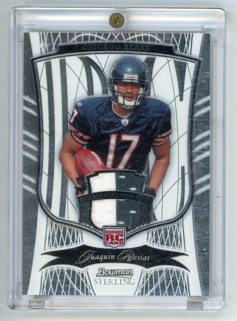 Juaquin Iglesias 2009 Topps Bowman Sterling Patch Relic Rookie Card #172 - Unsigned Football Cards
