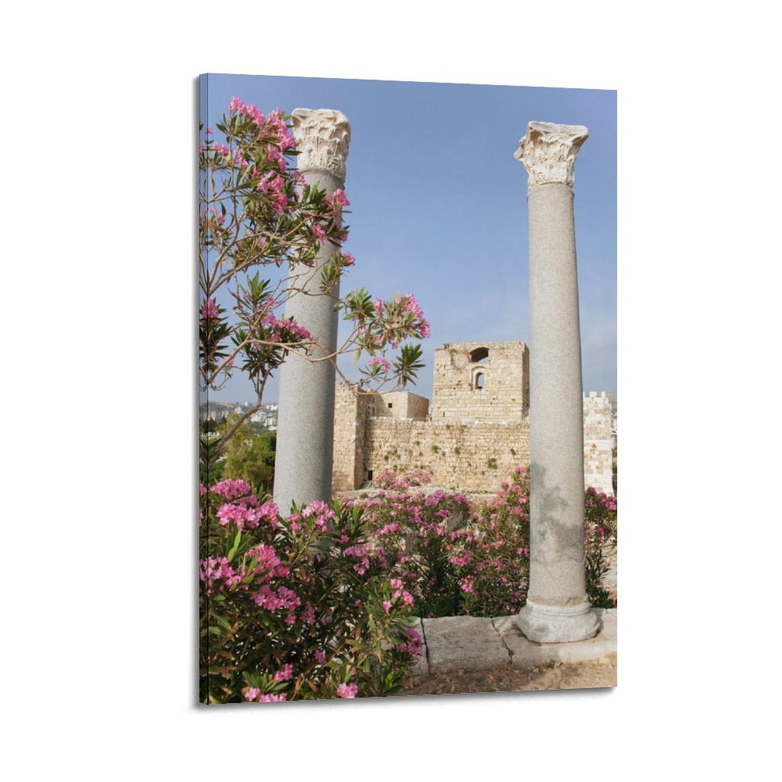 World City Poster The Remains of A Crusader Castle in The Lebanese Coastal Town of Byblos Poster Decorative Painting Canvas Wall Posters And Art Picture Print Modern Family Bedroom Decor Posters 08x12