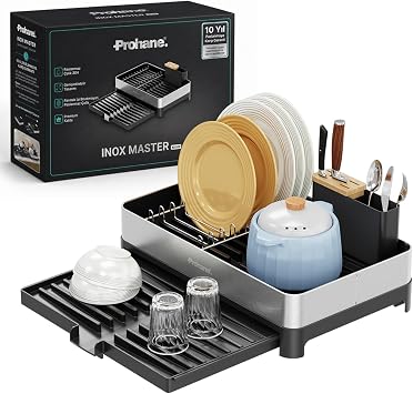 INOX MASTER KD200 | Kompakt Geni letilebilir Bula kl k | 304 Paslanmaz  elik | Su Tahliyeli Tezgah  st  Kurutmal k