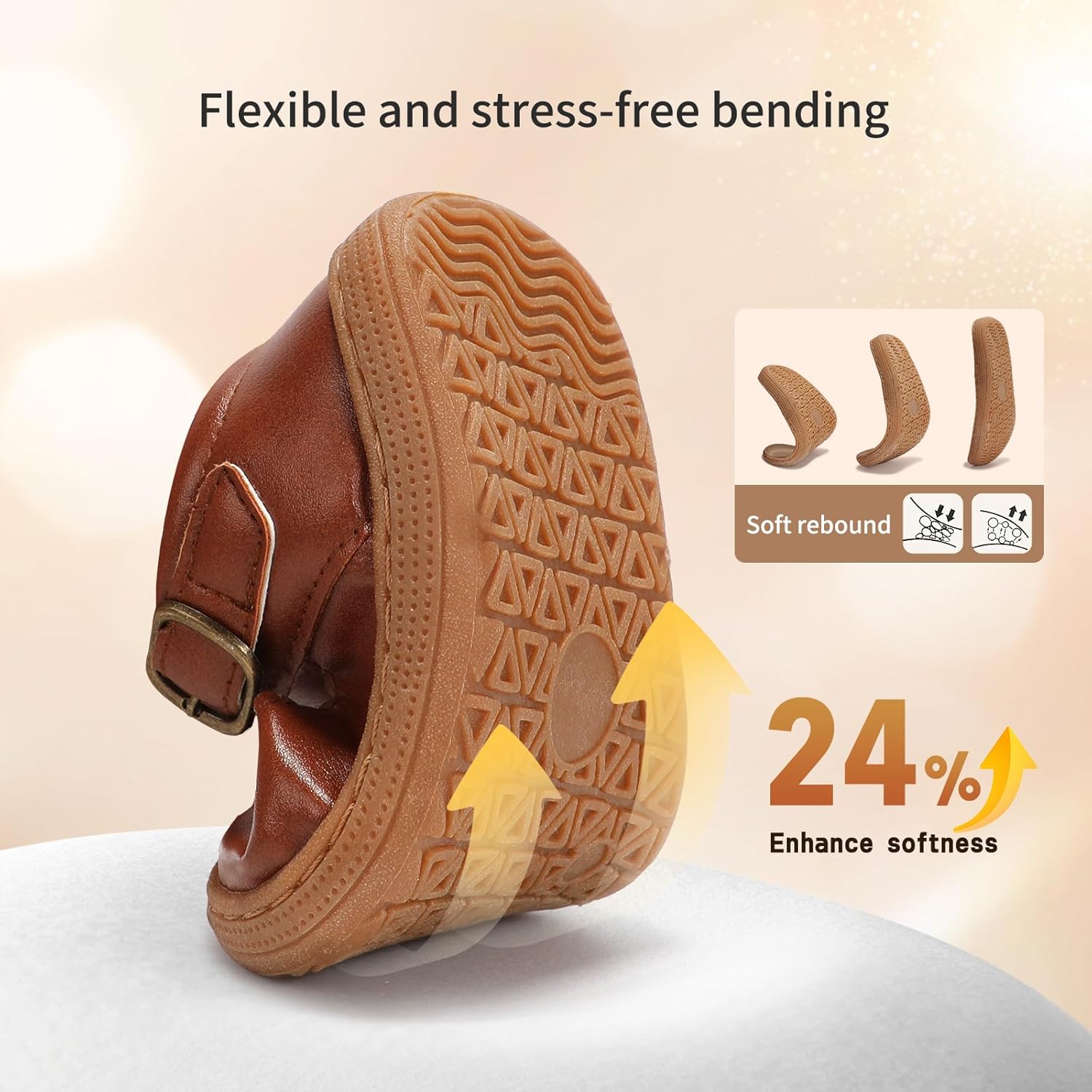 Toddler Girl Mary Jane Dress Shoes Wide Flats for Girls Wedding Party Church Princess Shoe - Image 5