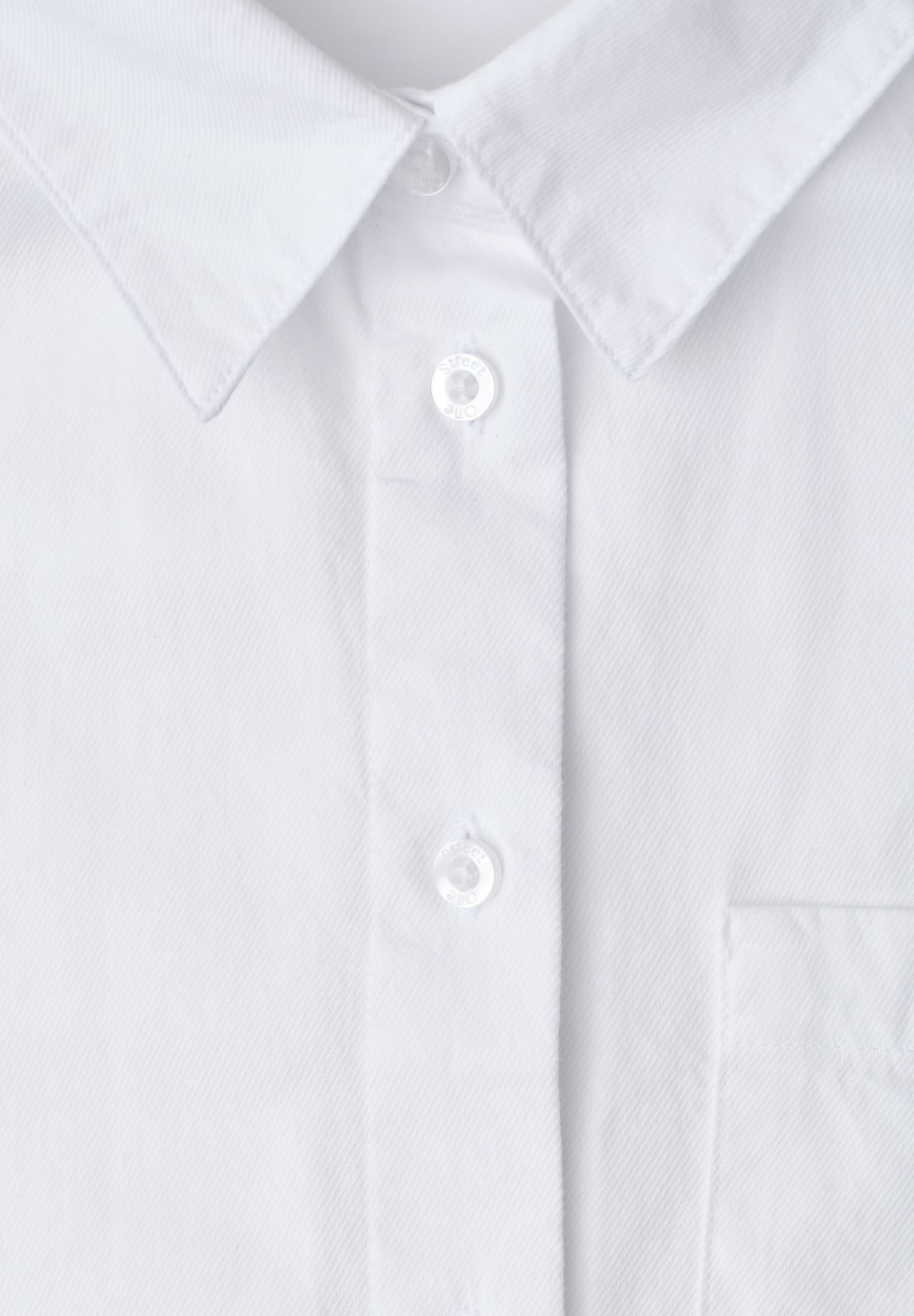 Street One Damen Langarm Bluse mit Hemdkragen aus Twill
