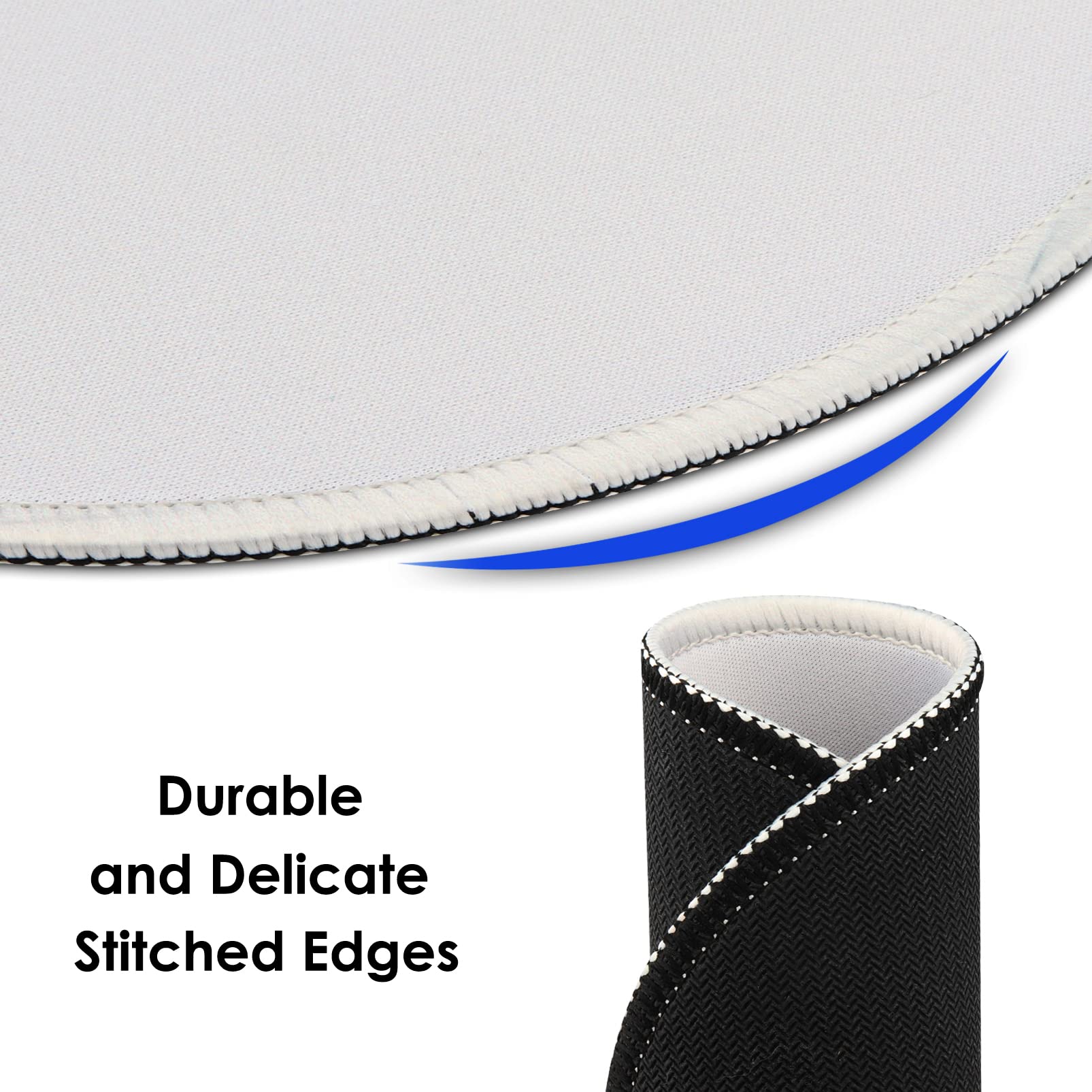 Tappetino Per Mouse Rotondo Calcio – Design Blu Rosso – Base Antiscivolo In Gomma – 20 Cm
