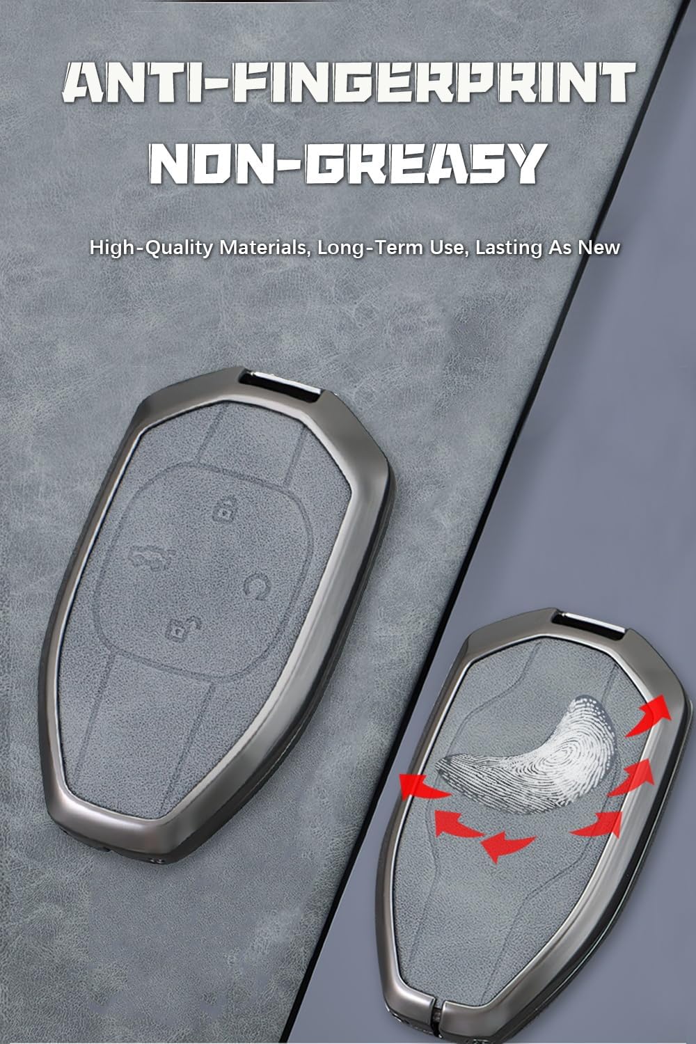KUNIO Zinc Alloy Car Key Fob Cover Fit for Trumpchi GAC GS8 GM6