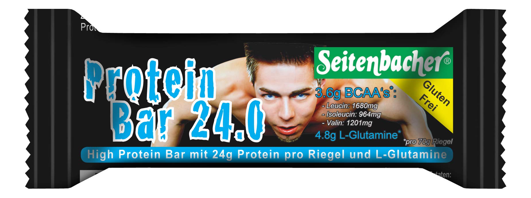 Seitenbacher Protein Riegel 24.0 I 24g/70g = 34% Protein I glutenfrei I glycerinfrei I 12er Pack (12x70g)
