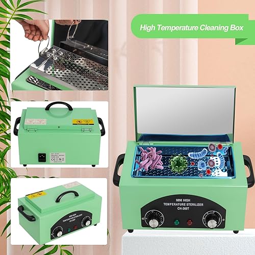 Miniatura 3 de Caja de limpieza de herramientas de metal de alta temperatura con temporizador Manicura Pedicura SPA Salon Equipo de peluquería para diversos