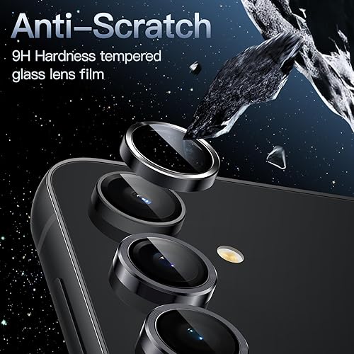 Miniatura 4 de JETech Protector de lente de cámara para Samsung Galaxy S23 FE de 6.4 pulgadas, cubierta de anillo individual de metal de vidrio templado 9H,