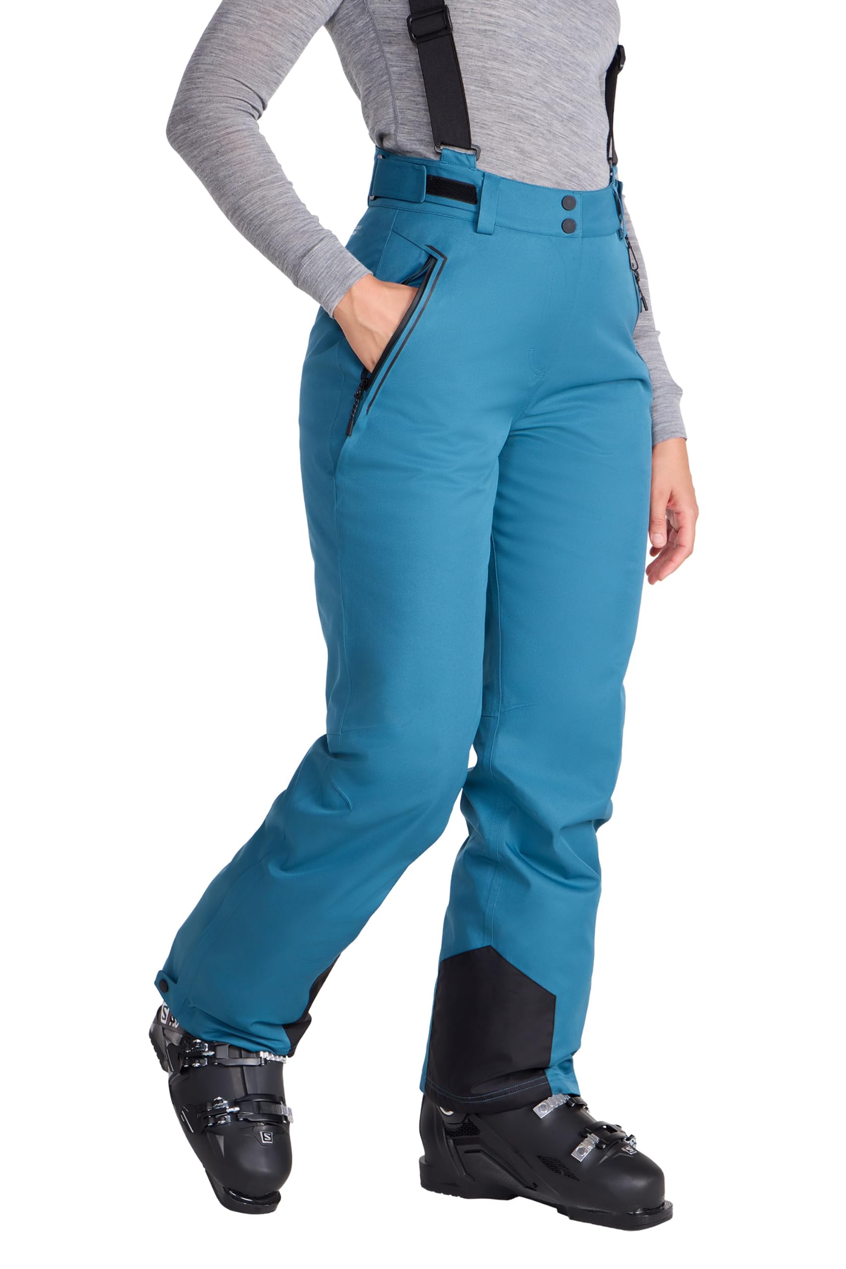 Mountain Warehouse Women's Dark Green Chalet Extreme Waterproof Ski Pants - Breathable,Thermal Insulation - For Winter Skiing, Sports, Walking
