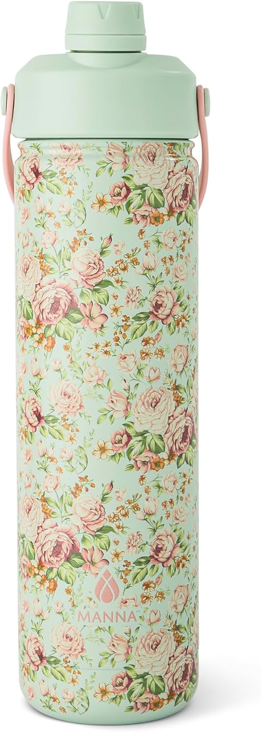 Manna Ranger Dual Insulated Stainless Steel Bottle - 64 Oz - Rose Whisper