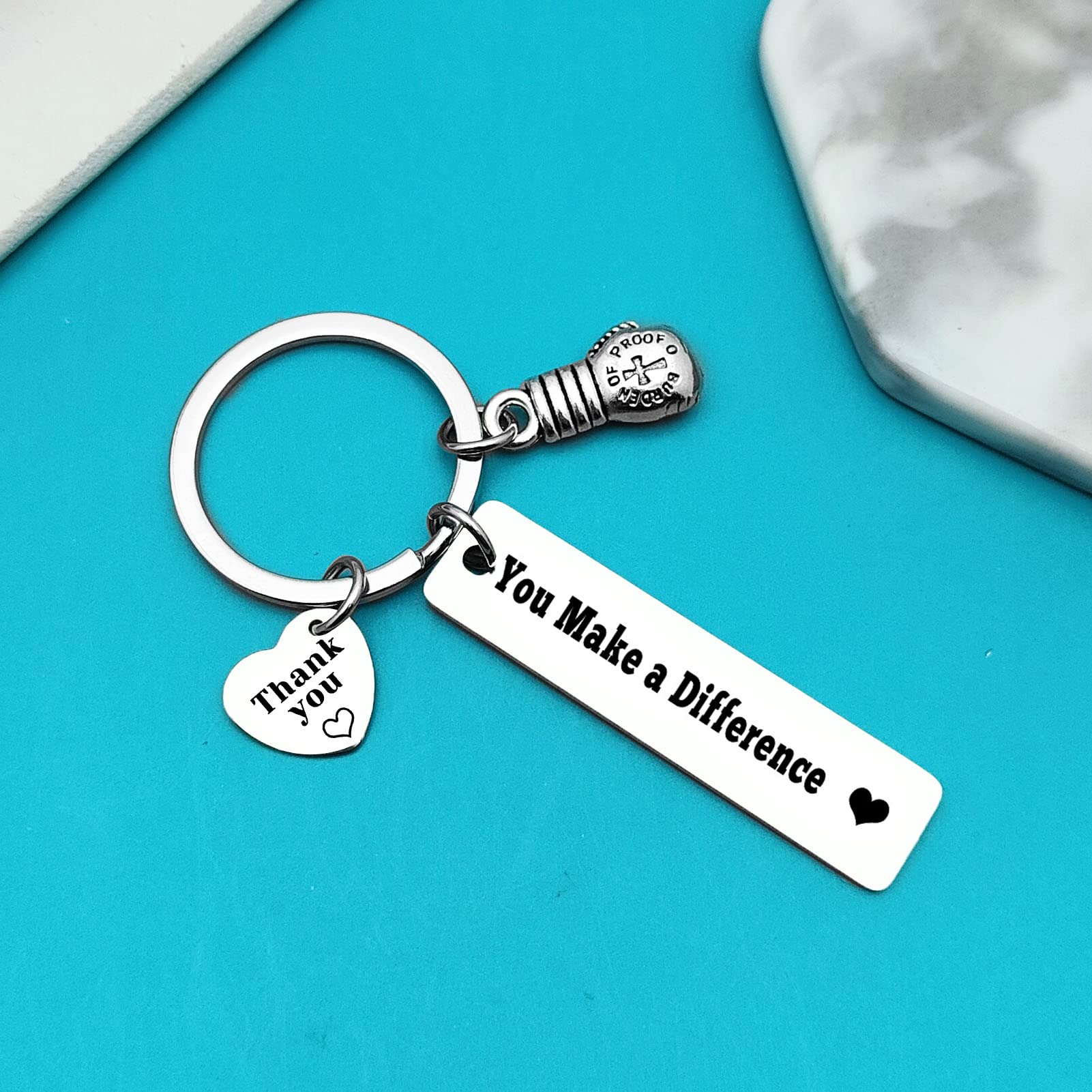 Xiahuyu Boxing Gift Boxing Gloves Keychain Thank You Gift for Boxer Boxing Coach Appreciation Gift Boxing Lover Gift