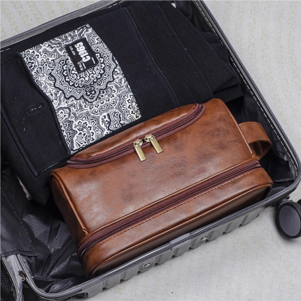 Wielofunkcyjna kosmetyczka Wisząca kosmetyczka PU Organizer na kosmetyki podróżne Wielokolorowy(Red Brown)