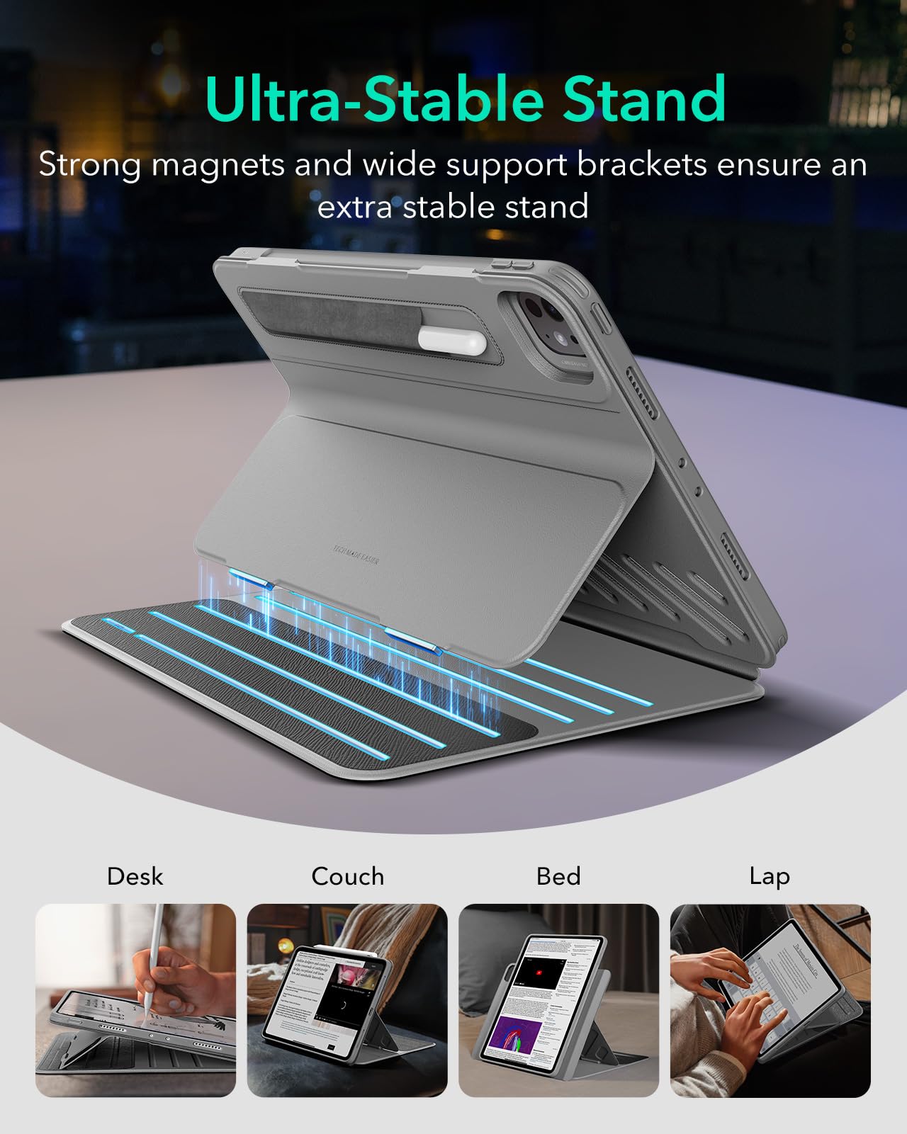 Dux Ducis Dux Ducis - Tablet hoes geschikt voor Apple iPad Pro 11 (2025) / Apple iPad Pro 11 (2024) - Unid Tri-fold Case - Met Pencilhouder en Auto/Wake Functie - Paars Dux Ducis Dux Ducis - Tablet hoes geschikt voor Apple iPad Pro 11 (2025) / Apple iPad Pro 11 (2024) - Unid Tri-fold Case - Met Pencilhouder en Auto/Wake Functie - Paars