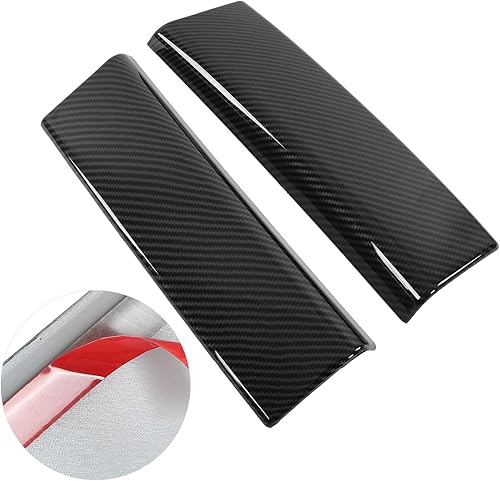 Miniatura 7 de Tbest Cubierta protectora para caja de consola, 2 piezas de funda de repuesto para reposabrazos central para interior de automóvil, estilo fibra de
