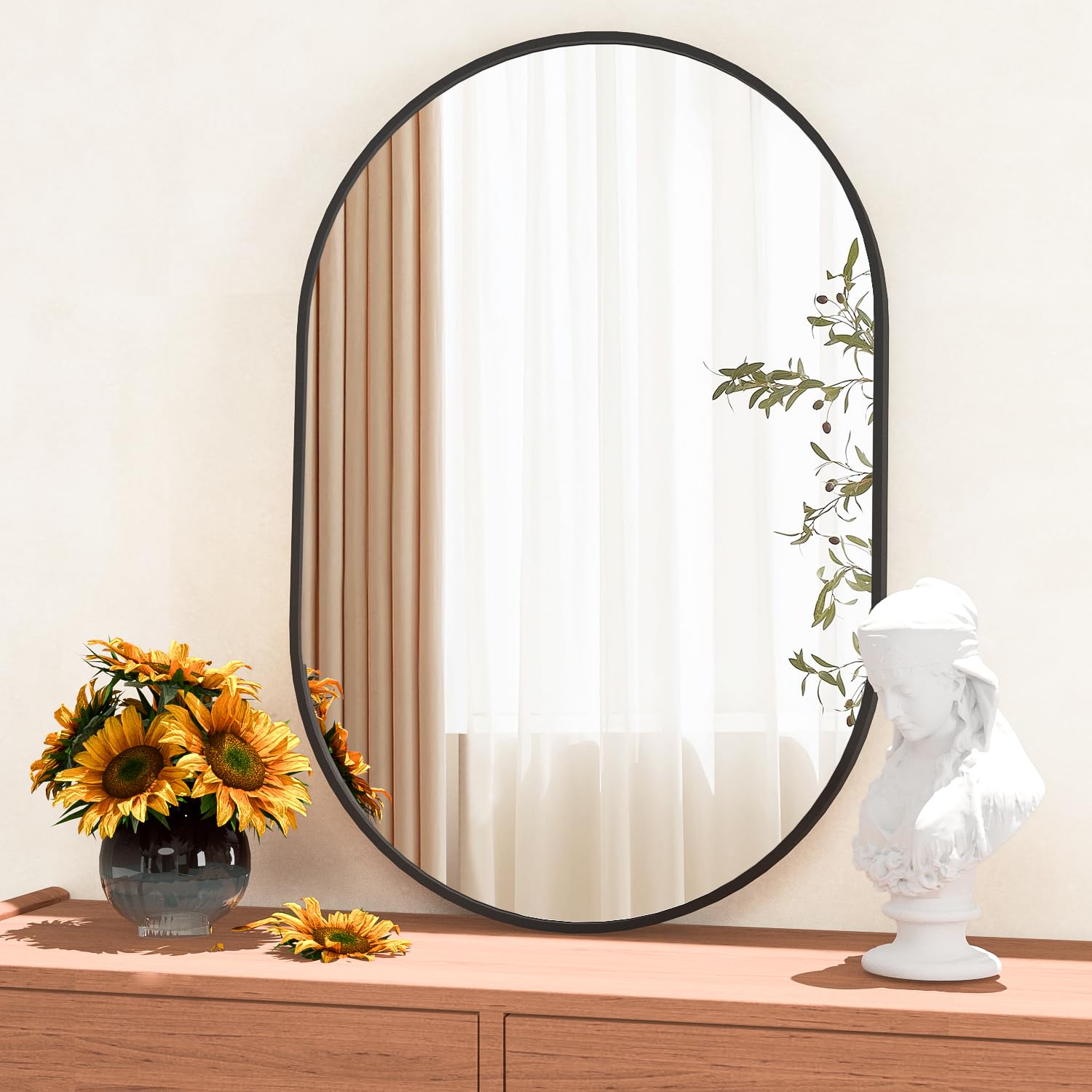 Amazon.com: NEUWEABY Black Traditional Mirror for Wall, 20