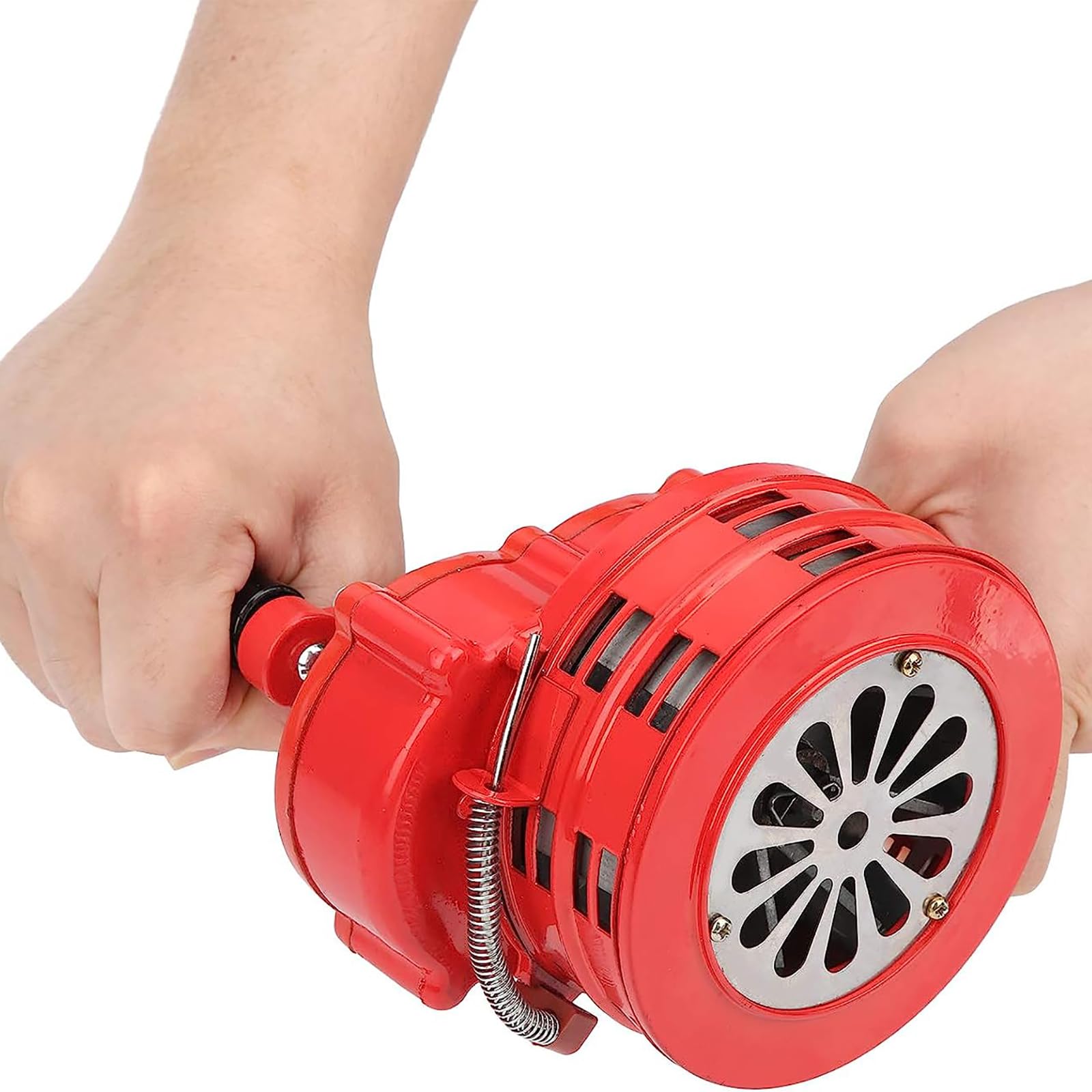Alarma portátil de accionamiento manual con alta potencia acústica y rendimiento continuo
