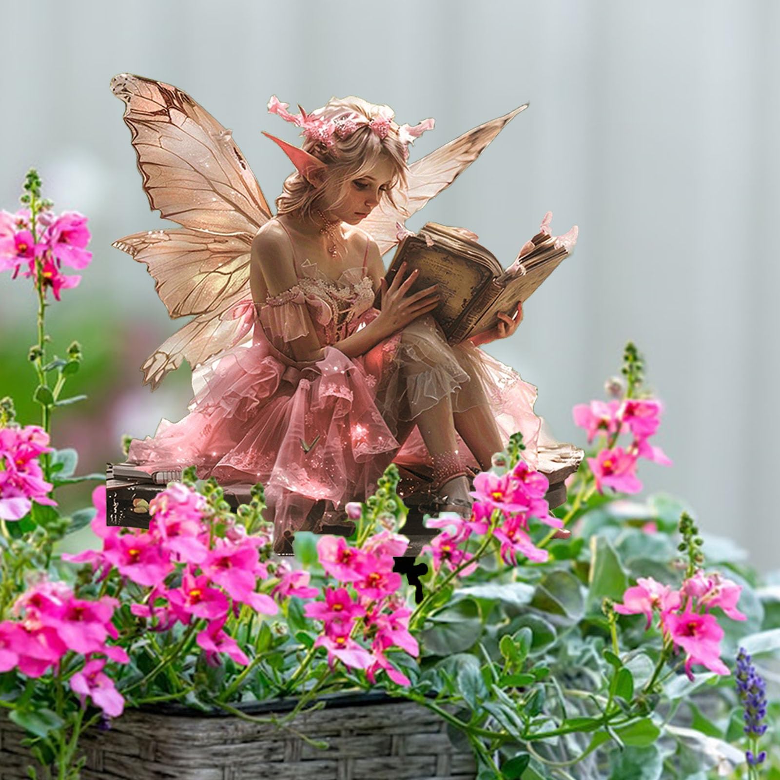 Amazon.com: ANNUOZE Fairy Garden Stake Decor, 2D Flat Acrylic