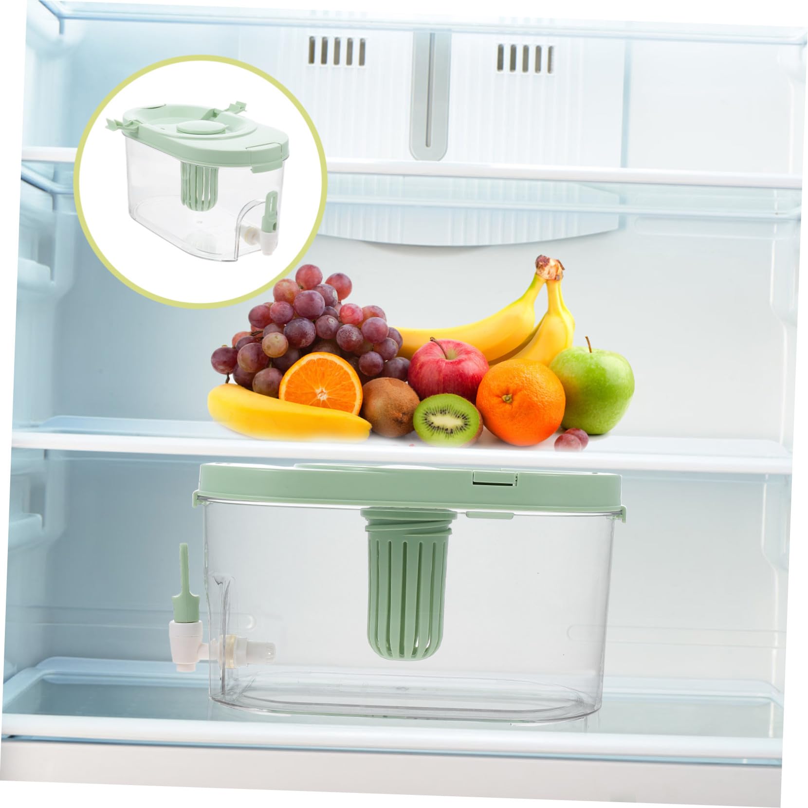 Distributeur de Boissons Froides 4l Résistant aux Différences de Température en Polypropylène Robinet Anti-obstruction pour Restaurant et Fête