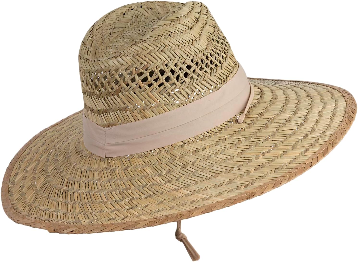 e4Hats.com UPF 50+ Rush Straw Hat with Band and Trim